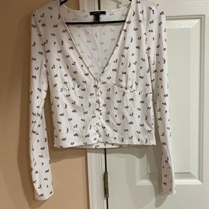 Floral forever 21 top size large